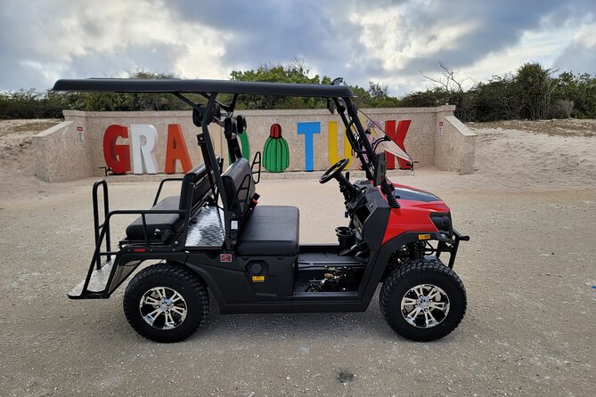 4Seater UTV Golf Cart in Grand Turk - Reaching D.E.A. Rental Services from the cruise port