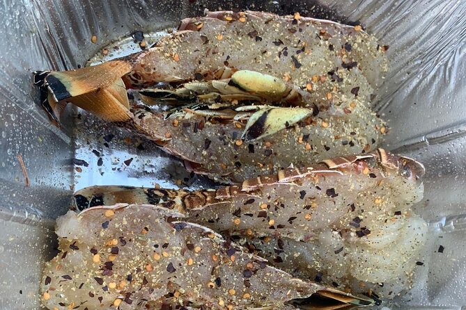 8HR Catch and Grill in Turks and Caicos Islands - Fort George Cay and the grilled lunch