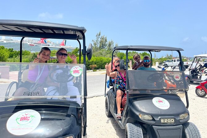 BMC Rentals -Golf Carts & Jeep Wrangler in Grand Turks - Leaving the cruise port and finding BMC