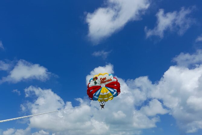 Capt Marvin Watersports / Parasail - Private Tour - Staying dry or taking the optional dip
