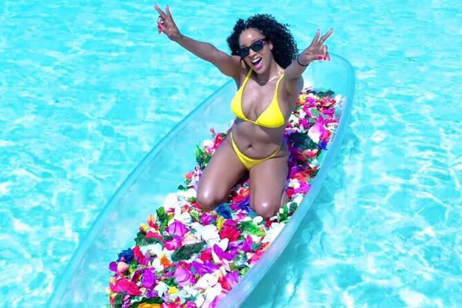 Clear Kayak Flower Girl Photoshoot in Turks and Caicos Islands - Why the overhead drone view matters