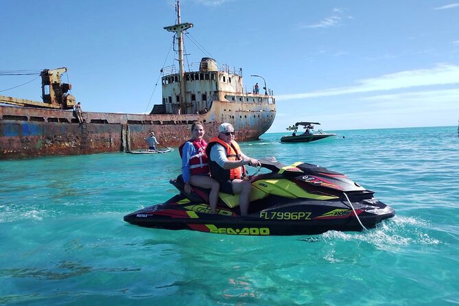 FAMOUS SHIPWRECK, Tiki Bar & Iguana Island Private Jet Ski Tour - Families, first-time riders and confident drivers