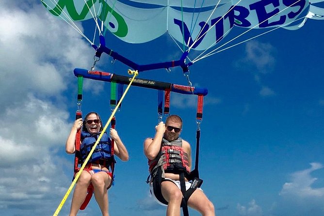 Private 4hr Parasail - Snorkel & Water-Sports Adventure, Turks and Caicos - Taking off without getting wet