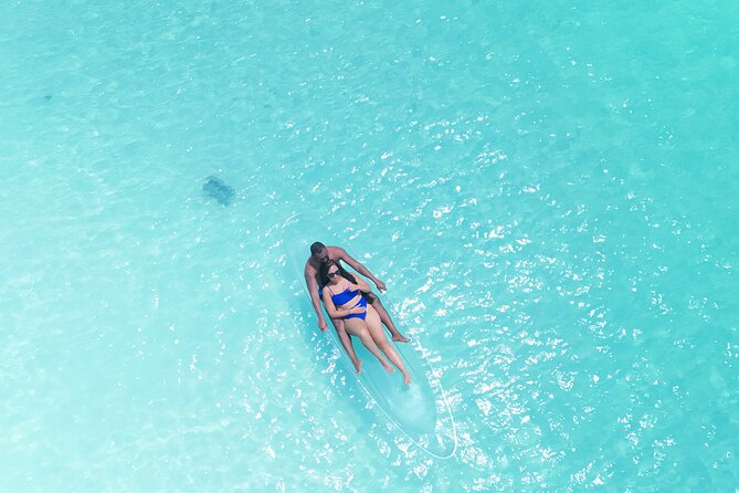 Romantic Clear Kayak Drone Photoshoot for Couples Turks & Caicos - Posing with Gene, DJ, or Jean