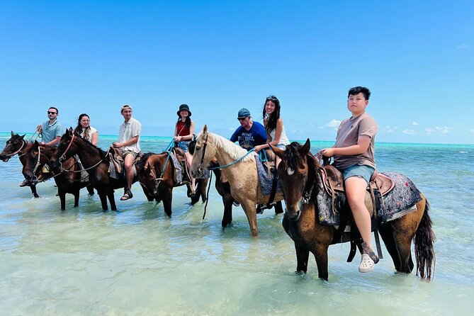 Small Group Horseback Riding Adventure in Caicos Islands - Trotting through water up to 1.5 meters deep