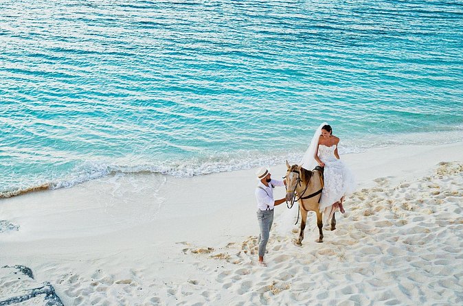 Spectacular Private Beach & Ocean Ride in Providenciales - Entering the ocean on horseback